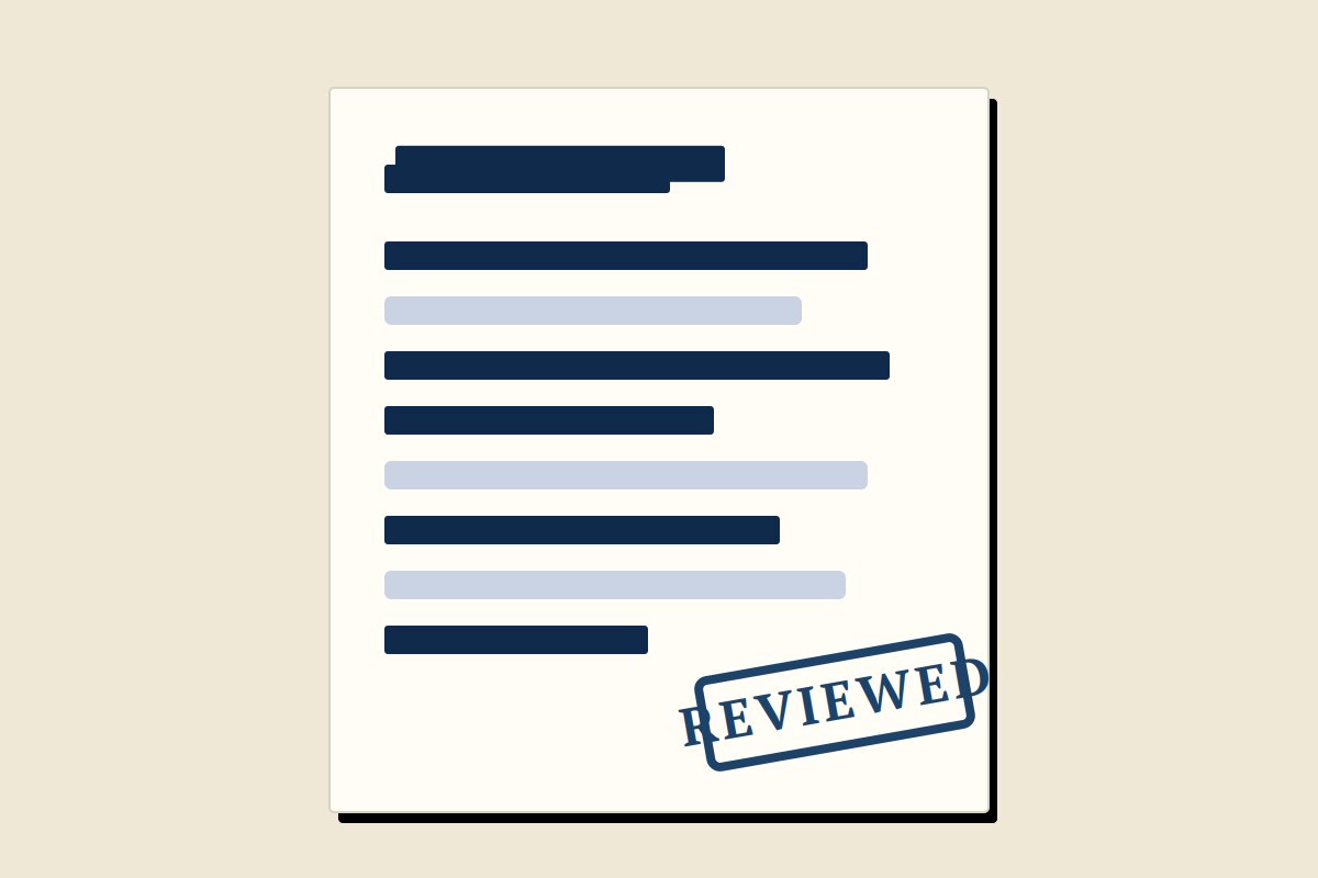 A document with black bars covering parts of the text